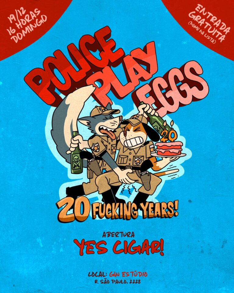 Banda Police Play Eggs Realizará Show Gratuito em Comemoração aos 20 Anos de Atividade