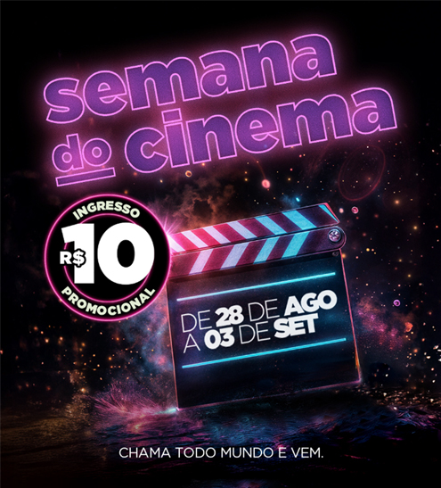2ª Edição da Semana do Cinema em 2025 acontece de 28 de agosto a 3 de setembro
