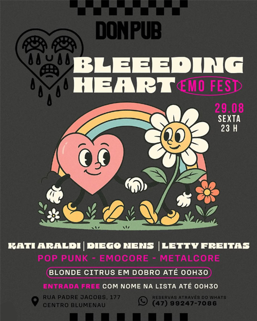 Bleeding Heart EMO Fest traz de volta os hinos do emocore, pop punk e metalcore