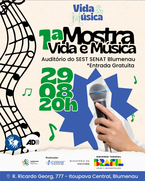 1ª Mostra Vida e Música celebra talento, superação e inclusão em Blumenau
