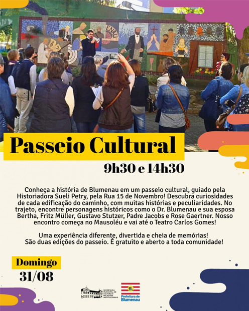 Rua 15 de Novembro terá Passeio Cultural com historiadora Sueli Petry neste domingo, dia 31